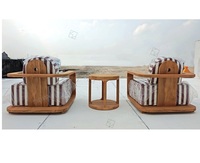 Canapé en teck Sigma, chaise longue en bois, mobilier d'extérieur, mobilier de jardin, ensemble de patio, chaises longues, canapé modulaire, table basse