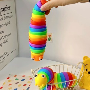Nouveau Jouet Éducatif Polyvalent Anti-Stress Style TikTok, en Plastique, Escargot, Lombric, Chenille, Résistant aux Déchirures, Multicolore, Unisexe - Product Image 3