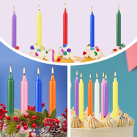 40pcs Bougies chandeliers non parfumées Hanukkah Party Decor Colorful Magic Decor Witchcrafts Paraffin Wax Stick Pillar Candles Set
