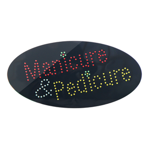 9*19 pouces forme ovale Led manucure <span class=keywords><strong>pédicure</strong></span> signes affaires salon de beauté magasin avant lumière signe - Product Image 3