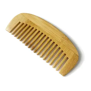 Hot Selling Natuurlijke Eco Friendly Haar Baard Beauty Tool Groothandel Custom Bamboe Hout Baard Haar Kam Voor Mannen