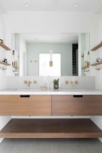 Artisan Floating Bathroom Cabinet <strong>Timber</strong> Veneer <strong>Vanities</strong> Sink Bathroom - Product Image 5