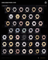 Boîtier de montre serti de diamants, avec moissanite D VVS1, pour Casio G Shock, boîtiers de montre entièrement sertis de diamants, certifiés par le testeur de diamants GRA