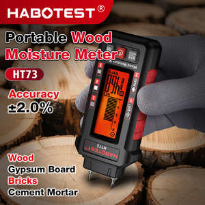 เครื่องวัดความชื้นไม้แบบเข็ม HABOTEST HT73  5 โหมดวัดวัสดุ  ไฟพื้นหลังสามสี  0-99.9% RH  วัสดุ ABS  วัดความลึกได้ <span class=keywords><strong>10</strong></span> ซม.  รับประกัน 1 ปี - Product Image 3