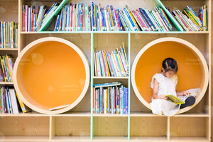Chiquitos Cozy Reading Nook avec étagères dans une bibliothèque moderne Espace pour enfants Familles <span class=keywords><strong>Maternelle</strong></span> amd Darecare Center - Product Image 3