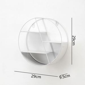 European Style Double-Tiered Iron Hexagonal <b>Wall</b> <b>Shelf</b> Modern Hanging Metal <b>Storage</b> Rack for Living Room Bedroom <b>Wall</b> Decoration - Product Image 6