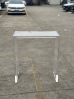Table d'appoint minimaliste en plexiglas transparent, console autoportante en acrylique durable pour l'intérieur de villa