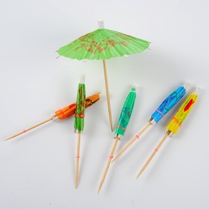 Wood Cocktail Drink Picks Party ombrellone decorativo ombrellone Cocktail bastoncini <span class=keywords><strong>di</strong></span> <span class=keywords><strong>legno</strong></span> per promozioni - Product Image 5