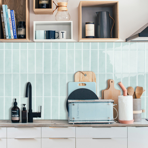 Mint Green Rectangle Stacked Subway <strong>Tile</strong> 3D Self Adhesive Wallpaper Backsplash Vinyl <strong>Stickers</strong> for <strong>Tiles</strong> Bathroom <strong>Kitchen</strong> - Product Image 6