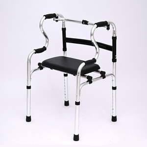Déambulateur médical pour adultes, cadre en acier inoxydable, hauteur réglable, design léger, support à 4 pieds pour personnes âgées, handicapées, blessées - Product Image 1