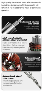 <span class=keywords><strong>Pa</strong></span> <span class=keywords><strong>600</strong></span> 12M 750/1500kg 250kg 150kg PA500 2 tấn Mini Palăng điện đôi dây - Product Image 5