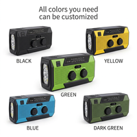 Power Bank Radio Portabel dengan Tenaga Surya 5000mah, Engkol Tangan, Alarm SOS, Senter LED, Kelas Profesional, Tren Terbaru