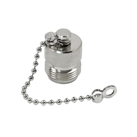 Capuchon de protection étanche en laiton pour connecteur RF N femelle avec chaîne, cache-poussière métallique pour connecteur RF N mâle
