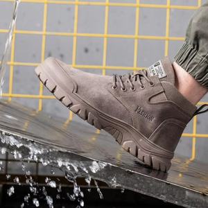 High End Matte Leather Walking Sneakers For Autumn And Winter Retro <b>Leg</b> Lengthening Thick Soled Sponge Casual Bread Men's Shoes - Product Image 3