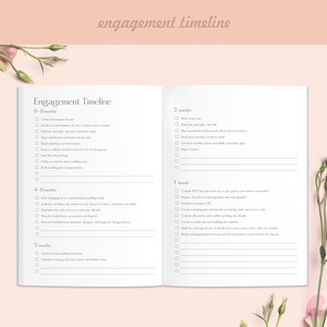 Agenda per Pianificazione Matrimonio con Logo in Lamina d'Oro, Copertina Floreale Personalizzata, Quaderno <span class=keywords><strong>Organizzatore</strong></span> per Pianificazione Nozze - Product Image 3