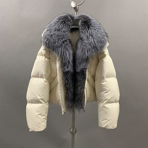 Nouveau col en fourrure de luxe manteaux en <span class=keywords><strong>duvet</strong></span> <span class=keywords><strong>d</strong></span>'<span class=keywords><strong>oie</strong></span> pour femmes manteau en <span class=keywords><strong>duvet</strong></span> <span class=keywords><strong>d</strong></span>'hiver pour femmes - Product Image 1