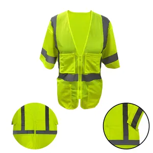 Phản Quang Ngắn Tay Áo Xây Dựng Làm Việc Quần Áo Hi VIS Làm Việc Phù Hợp Với An Toàn Làm Việc Quần Áo Người Đàn Ông Xây Dựng Quần Áo Làm Việc