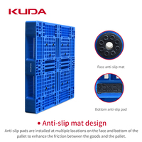 Palettes en plastique KUDA 1211B-WGTZ, palettes de transport logistique industrielle, planches de protection anti-humidité pour entrepôt 1200x1100x150mm