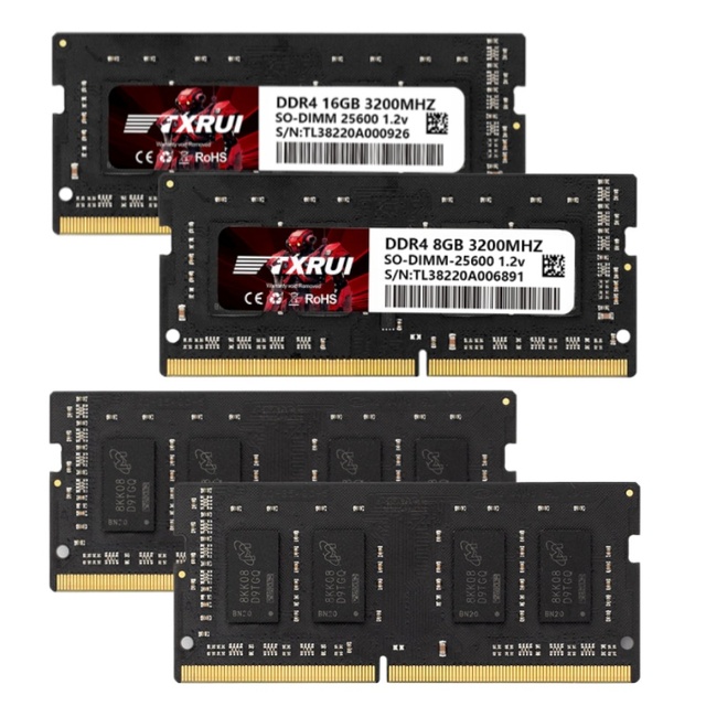 TXRUI DDR4 Laptop RAM 3200MHz 16GB SO-DIMM 8GB 25600 1.2V Memory Module for Notebook Computer