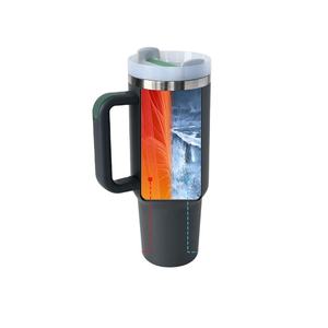 Gobelet isotherme personnalisé avec logo, 30 oz, avec couvercle et paille, tasse à café de voyage en acier inoxydable - Product Image 3