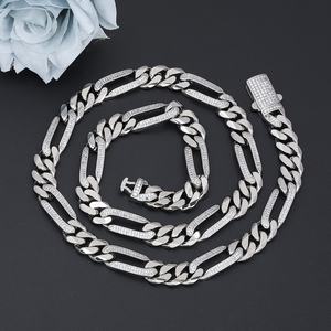 JXX Joyería Hip Hop al por Mayor, Collar de Cadena Cubana Plateada para Hombre, Estilo Clásico, Material Principal Latón - Product Image 3