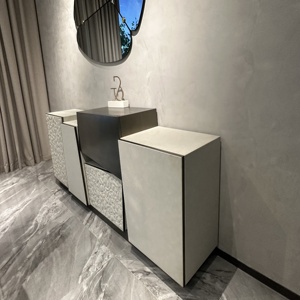 PFZION HOME Armoire console italienne de luxe à huit seaux Buffet de chambre à coucher haut de gamme moderne Matériau bois <span class=keywords><strong>Bijoux</strong></span> Salon - Product Image 2