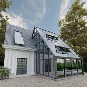 Индивидуальные наружные изогнутые стеклянные крыши солярий коммерческий солярий наружные алюминиевые солнечные комнаты стеклянные дома - Product Image 3