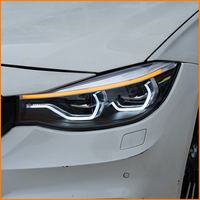 Para BMW Serie 3 GT F34 2013-2020, Actualización de Faros Delanteros Bi-LED con Proyector, Diseño Serie 5, Marco Láser Azul, Conjunto de Lámparas Delanteras