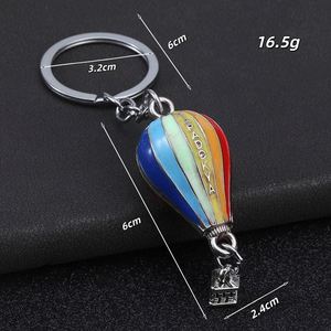 Nouveaux porte-clés en métal 3D personnalisés en forme de montgolfière, souvenirs de voyage créatifs de Turquie KAPADOKYA, porte-clés en alliage imprimés UV - Product Image 4