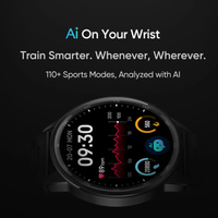 Reloj Inteligente Realme Watch S2 Versión Global Negro con Pantalla AMOLED de 1.43", Motor Super AI y Batería de Hasta 20 Días