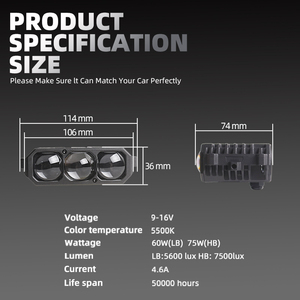 Luces Antiniebla LED de Alta Calidad S30, 3 Luces, Luces para Parrilla de Coche, para Todos los Coches, Luces de Trabajo LED, 12v - Product Image 6