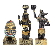 Dekorative Hundegott Anubis Sphinx Göttin Geschenke Altägyptische Kerzenhalter Desktop Gold Kerzenständer Figur Kunsthandwerk für Zuhause