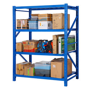 100KG Blue Boltless 5 Tier Metal Light Warehouse High Storage Shelf Shelves Racking