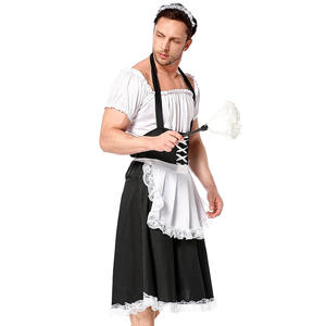Mens French Maid Uniform Dress For Cosplay Maid Lolita Costume Dress Funny Bucks Hens Outfit - Product Image 3