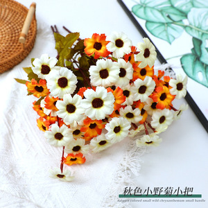 Bouquet de chrysanthèmes sauvages artificiels Xinchengzhi 10cm-30cm, fleurs en soie plastique pour décoration de mariage et de maison - Product Image 2