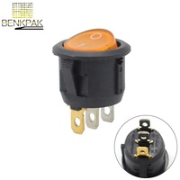KCD1 Interrupteur d'alimentation rond 3 broches AC 125V/10A 250V/6A avec interrupteurs à bascule 10/6A légers