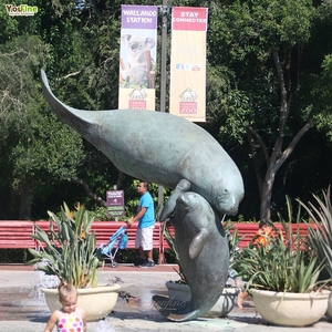 Statue de Manatee en Bronze, Sculpture Animale Aquatique, Décoration Marine Vache de Mer, Fait Main en Fonte pour Jardin, Extérieur, Plage, Place Publique - Product Image 4