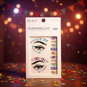 Pegatinas Brillantes Ilan para Rostro, Ojos y Uñas para Maquillaje de Fiesta 32642 - Product Image 2