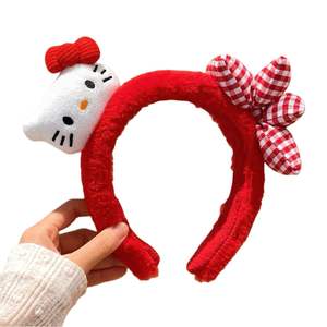 Diadema de Plástico/Resina Hecha a Mano con Diseño de Gatito Rojo de Año Nuevo, Estilo Dulce, para Mujer, con Diseño de Calavera, Accesorio para el Cabello - Product Image 5