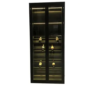 Minimalism Metal Wine Display Cabinet with LED for Modern European style Home Bar and Luxury Hotel Furniture for Living Room