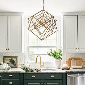 XZ, colgantes de cristal de cobre personalizados para comedor, luz moderna minimalista Tesseract, barra de personalidad, lámpara de Hotel - Product Image 3