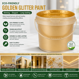 Pintura Ecológica con Brillo Dorado, Revestimiento Metálico de Lujo - Product Image 1