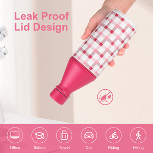 Botella de <span class=keywords><strong>Agua</strong></span> de Acero Inoxidable de Doble Pared, Mantiene las Bebidas Frías y Calientes, Elegante Diseño a Cuadros, Varios Colores - Product Image 5