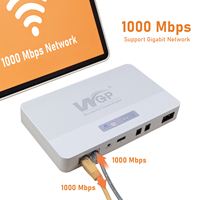 WGP Mini UPS 20800mAh Kapasitas Besar USB 5V DC 9V 12V POE 24V 48V Mendukung QC 3.0 UPS Mini Portabel untuk Router WiFi