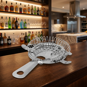 Mayur Exports Cocktail Strainer Metal <b>Bar</b> <b>Tool</b> Classic Reusable Drinkware Accessory - Product Image 4