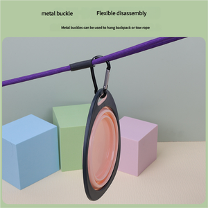 קערת אוכל ניידת ידידותית לסביבה מחומרים ABS, TPE וסיליקון, בעיצוב עגול, עם דוגמה אחידה, מתאימה לחתולים וכלבים, לאכילה איטית, לנסיעות, לשימוש חיצוני, מתקפלת וניתנת להרחבה. - Product Image 4