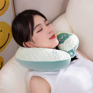 Almohada en Forma de U de Espuma Viscoelástica de Alta Calidad, Suave y Cómoda, Rellena de Fibra de Algodón - Product Image 6