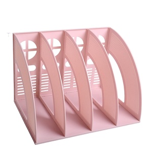 Văn phòng máy tính để bàn lưu trữ thư mục dọc bốn phần PP thư mục cuốn sách máy tính để bàn tổ chức nhựa lưu trữ mạnh mẽ Tạp Chí tập tin giá - Product Image 1