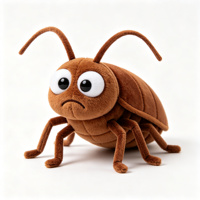 Peluche Blattes aux expressions amusantes, poupée rembourrée insecte mignonne, design multi-visages, cadeau fantaisie pour farces