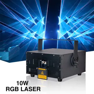 high power sky 10w rgb dj disco full color 3d animation stage laser light